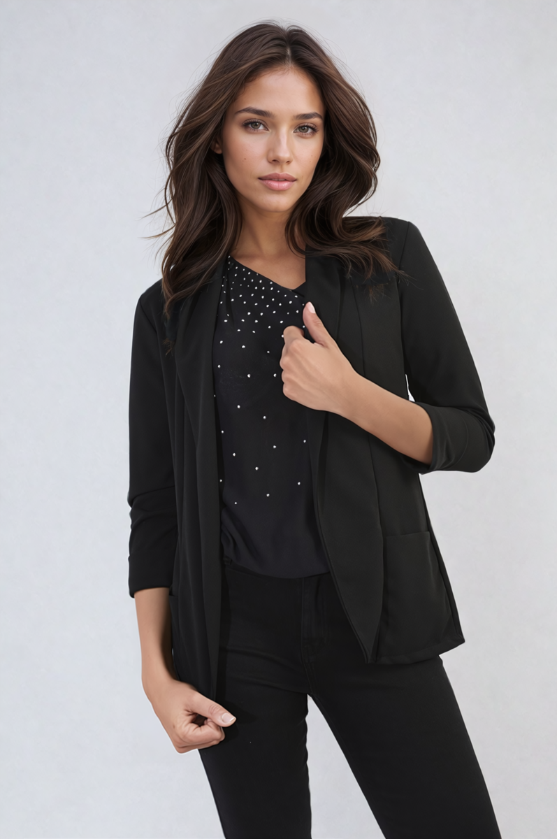 Open Front Cardigan with Front Pockets - She Wears Glory Beverly Hills