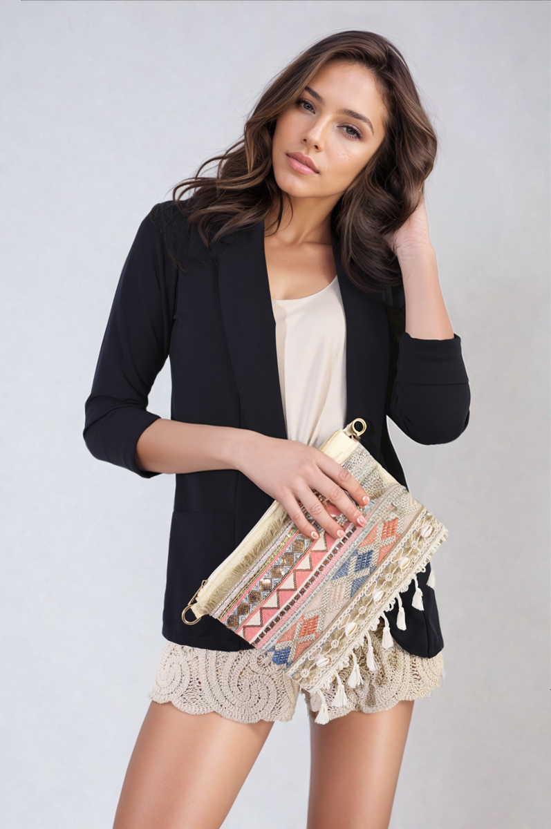 She Wears Glory™ Open Front Cardigan with Front Pockets