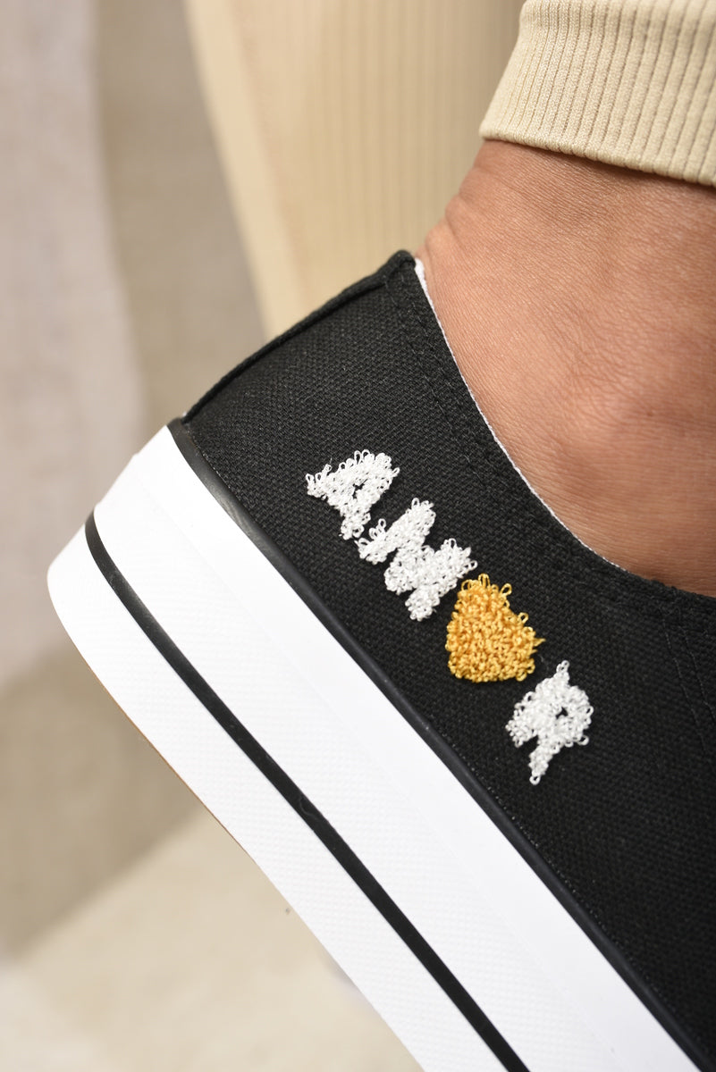 She Wears Glory™ Lace Up Amor Side Detail Chunky Trainers