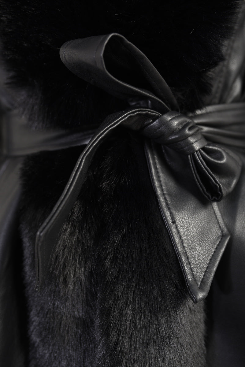 Faux Fur Trim Winter Jacket - She Wears Glory Beverly Hills