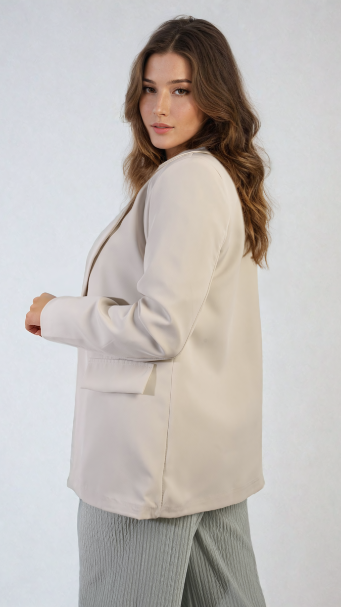 She Wears Glory™ Open Front Oversized Casual Blazer
