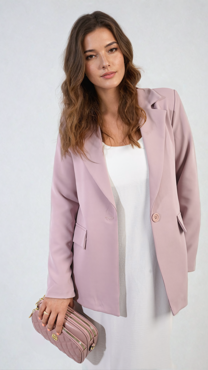 She Wears Glory™ Open Front Oversized Casual Blazer