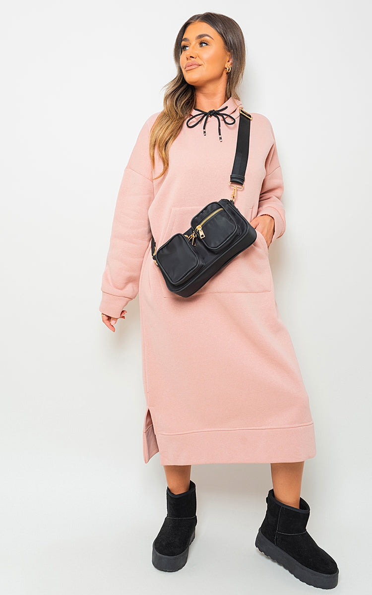 She Wears Glory™ Kangaroo Pocket Long Loose Hoodie