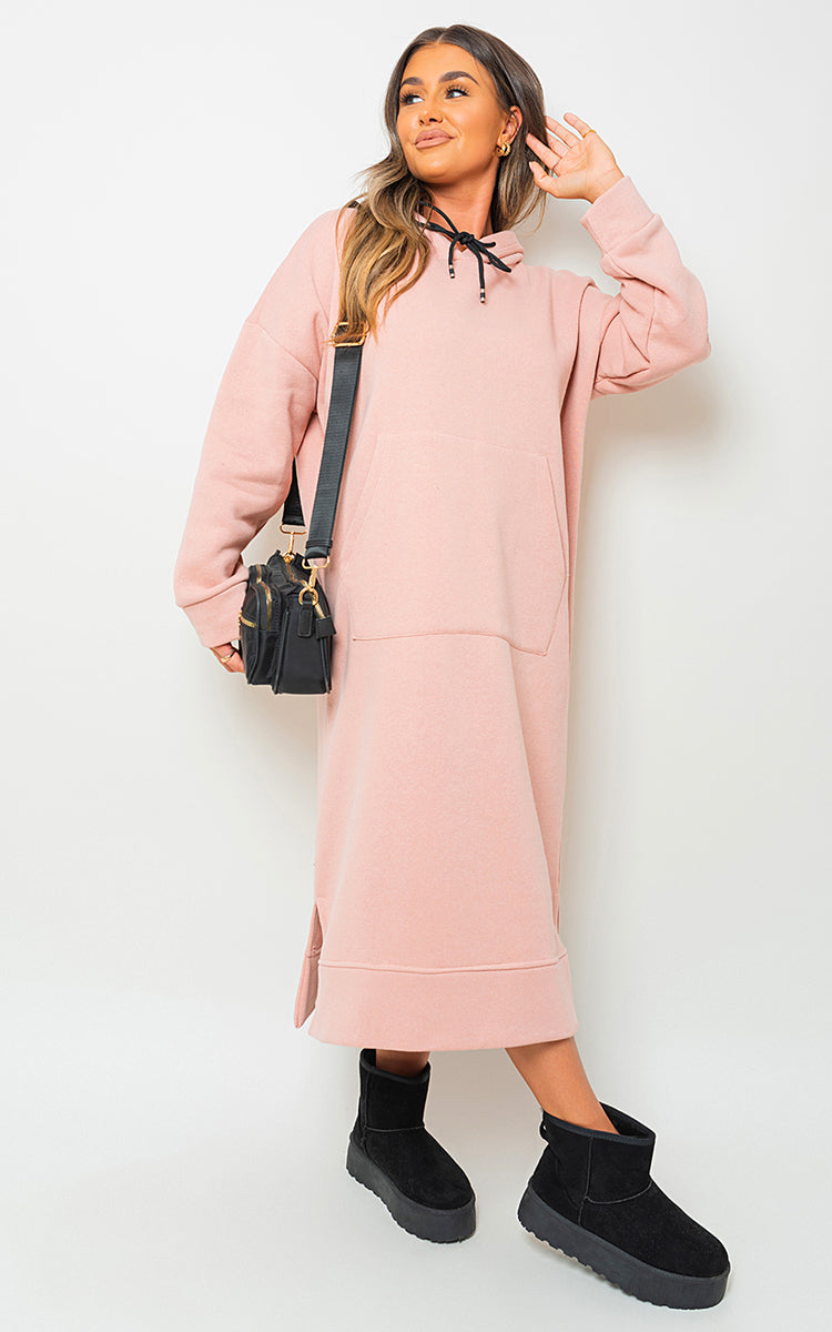 She Wears Glory™ Kangaroo Pocket Long Loose Hoodie