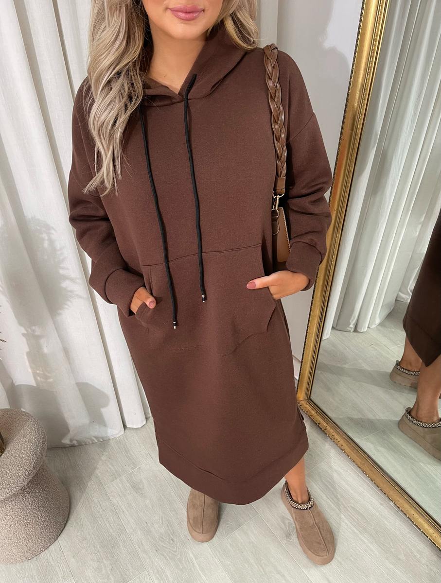 She Wears Glory™ Kangaroo Pocket Long Loose Hoodie