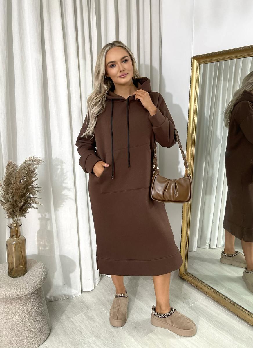 She Wears Glory™ Kangaroo Pocket Long Loose Hoodie