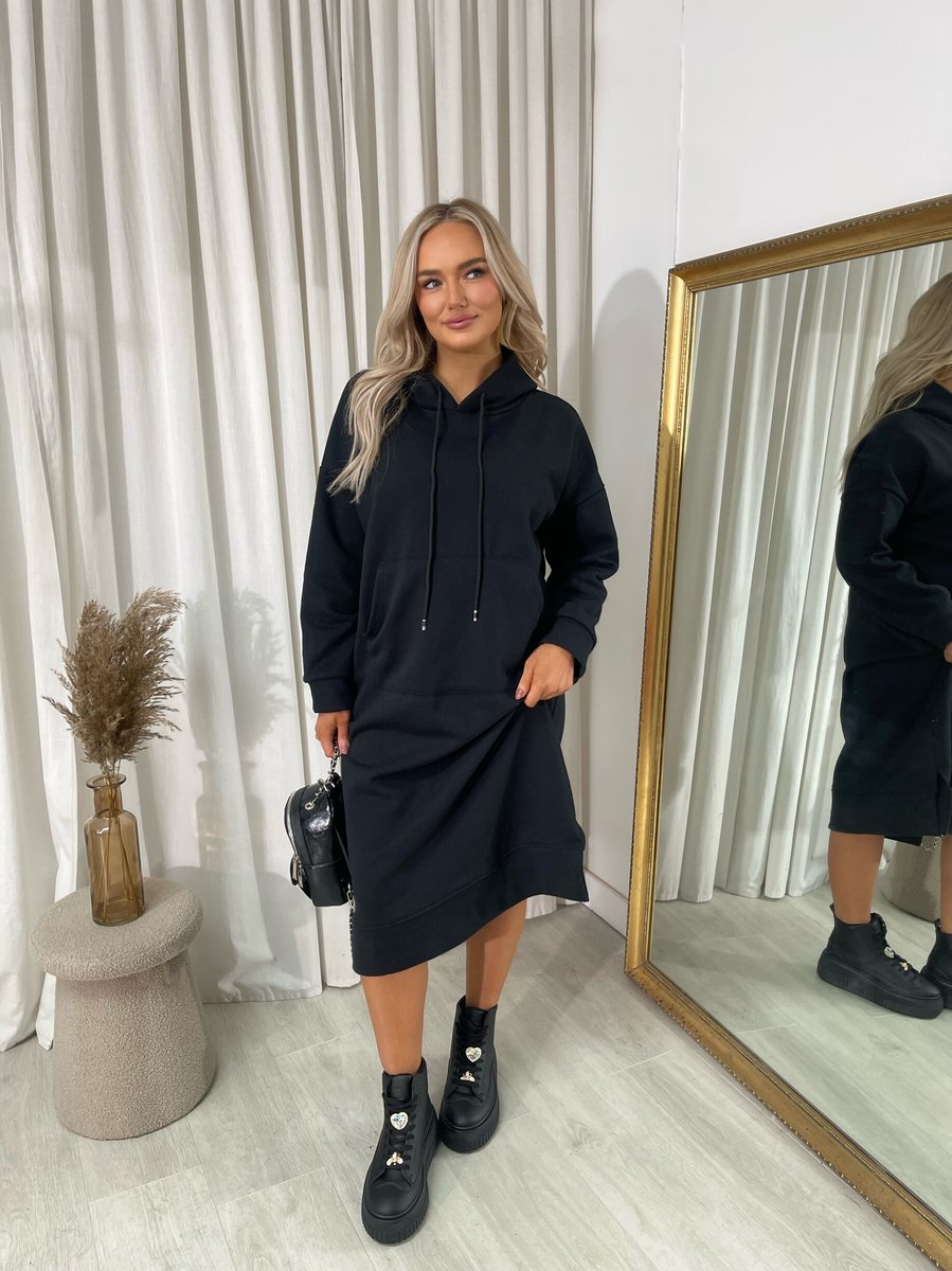 She Wears Glory™ Kangaroo Pocket Long Loose Hoodie