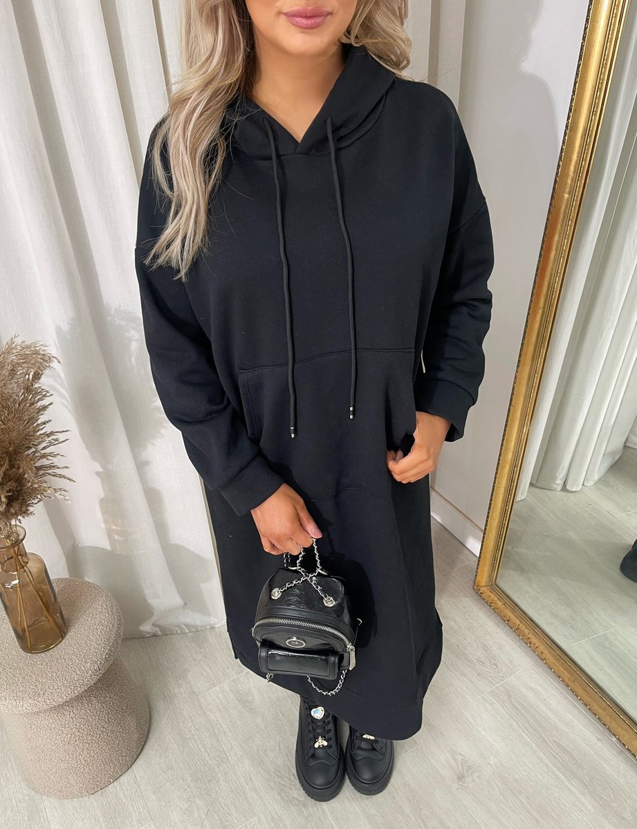 She Wears Glory™ Kangaroo Pocket Long Loose Hoodie