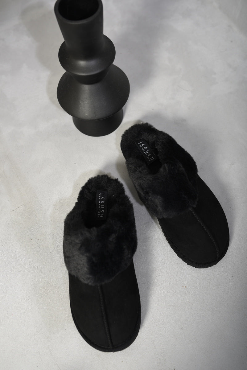 She Wears Glory™ Fuzzy Faux Fur Lined Slip-On Slipper Shoes