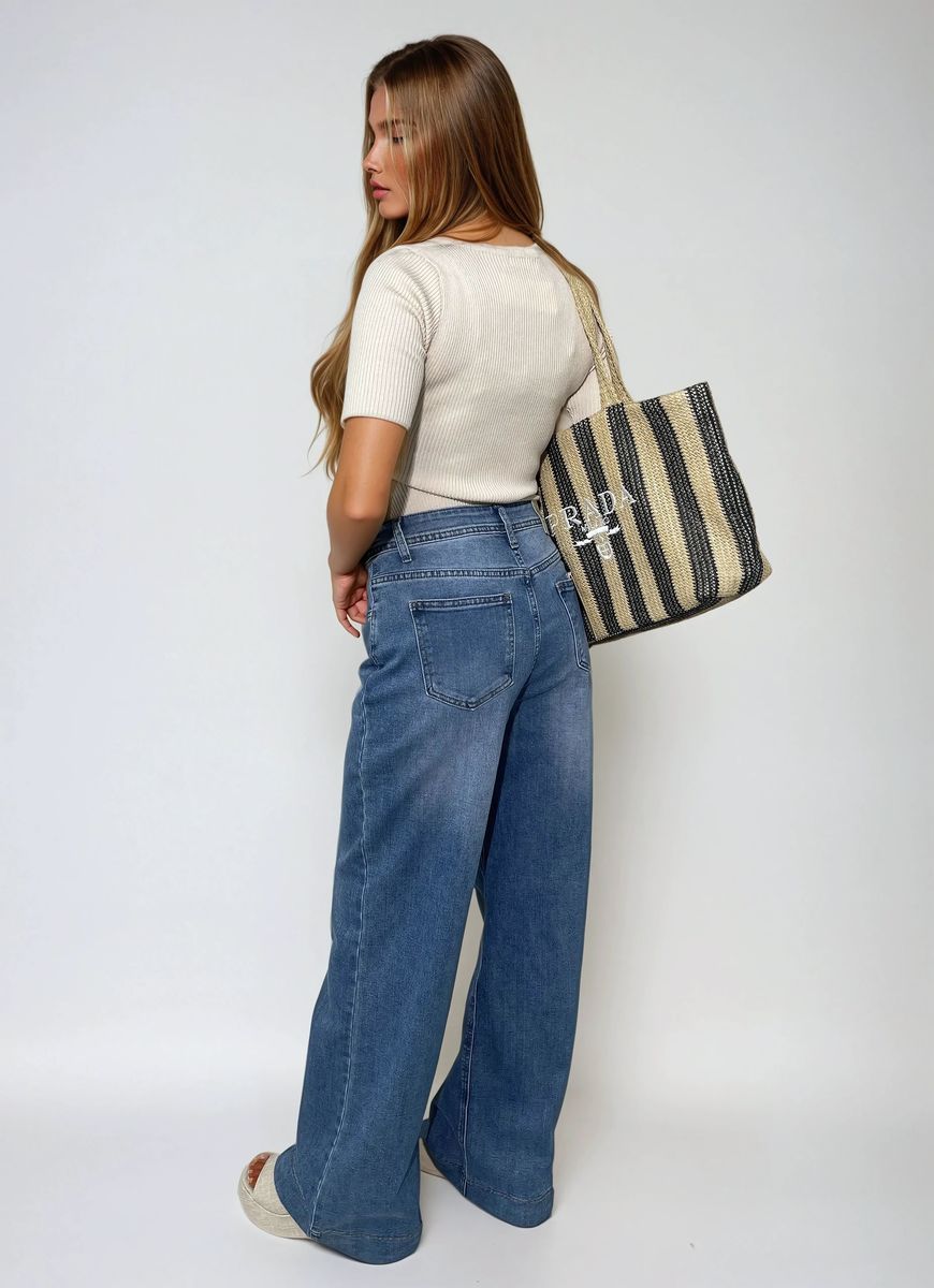 High Waisted Wide Leg Jeans - She Wears Glory Beverly Hills