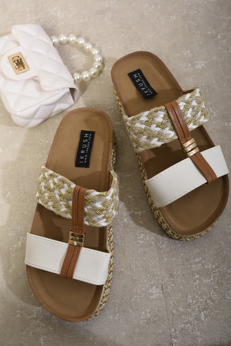 She Wears Glory™ Strappy Slip On Platform Sandals