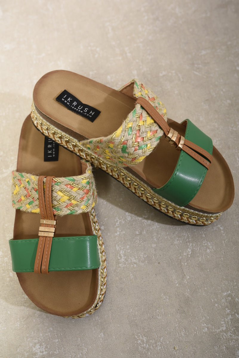 She Wears Glory™ Strappy Slip On Platform Sandals