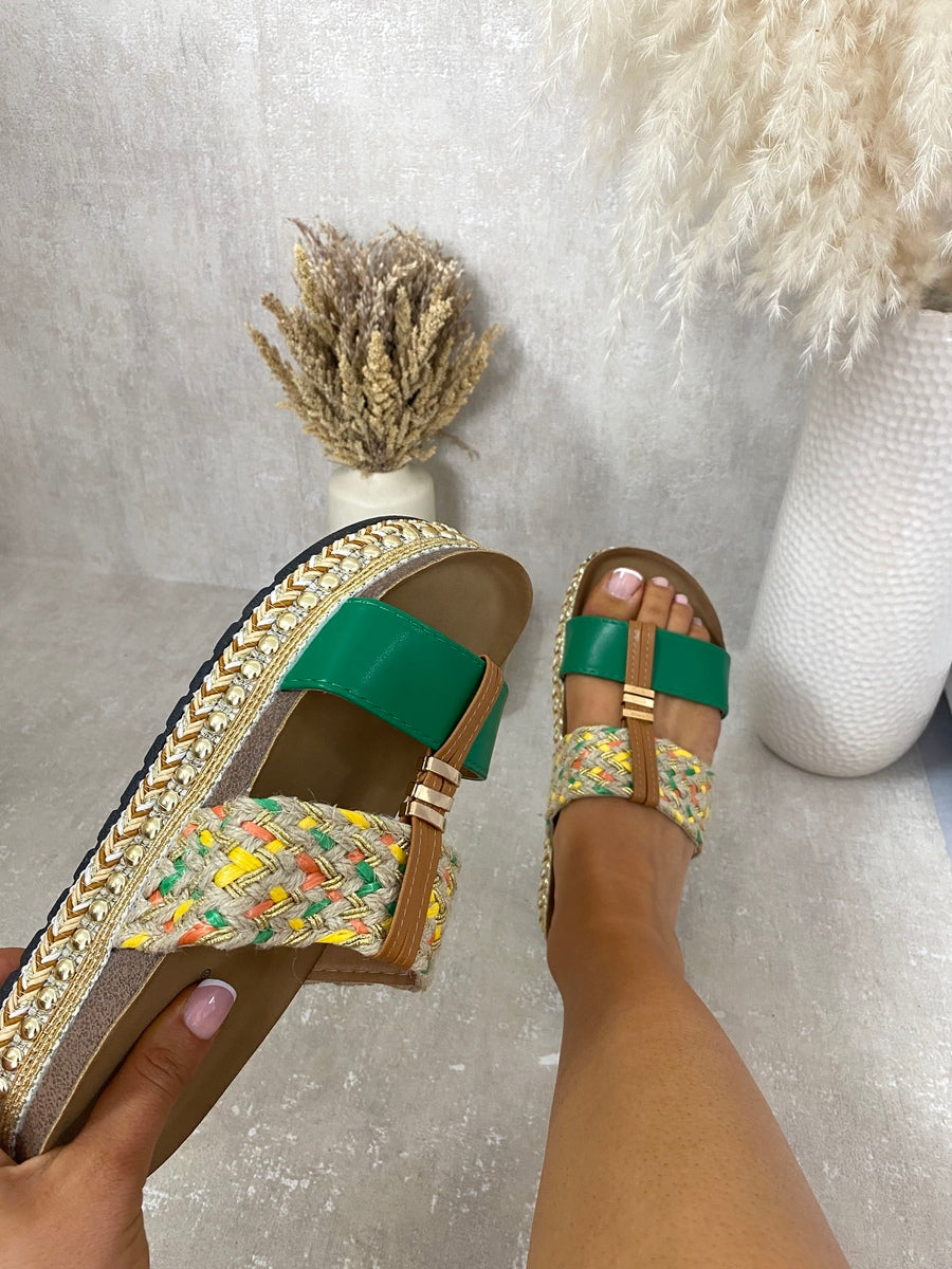 She Wears Glory™ Strappy Slip On Platform Sandals