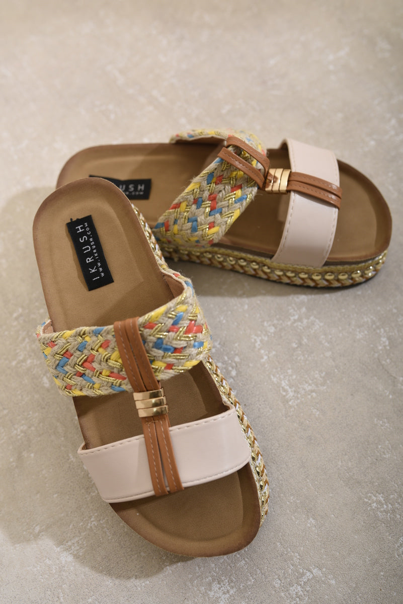 She Wears Glory™ Strappy Slip On Platform Sandals