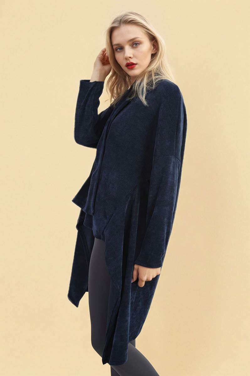 She Wears Glory™ Open Front Long Back Knitted Cardigan