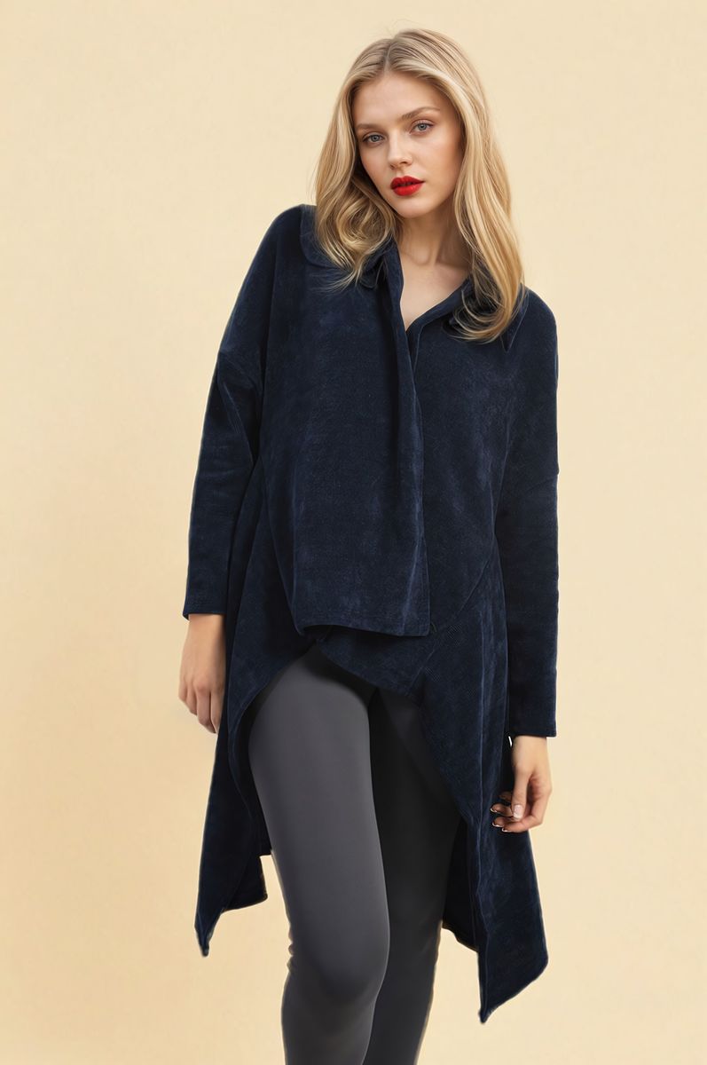She Wears Glory™ Open Front Long Back Knitted Cardigan