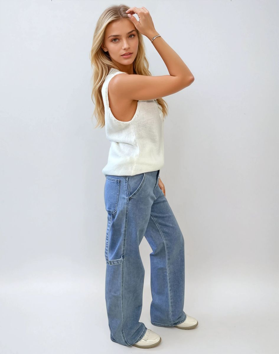 Loose Straight Leg Jeans - She Wears Glory Beverly Hills