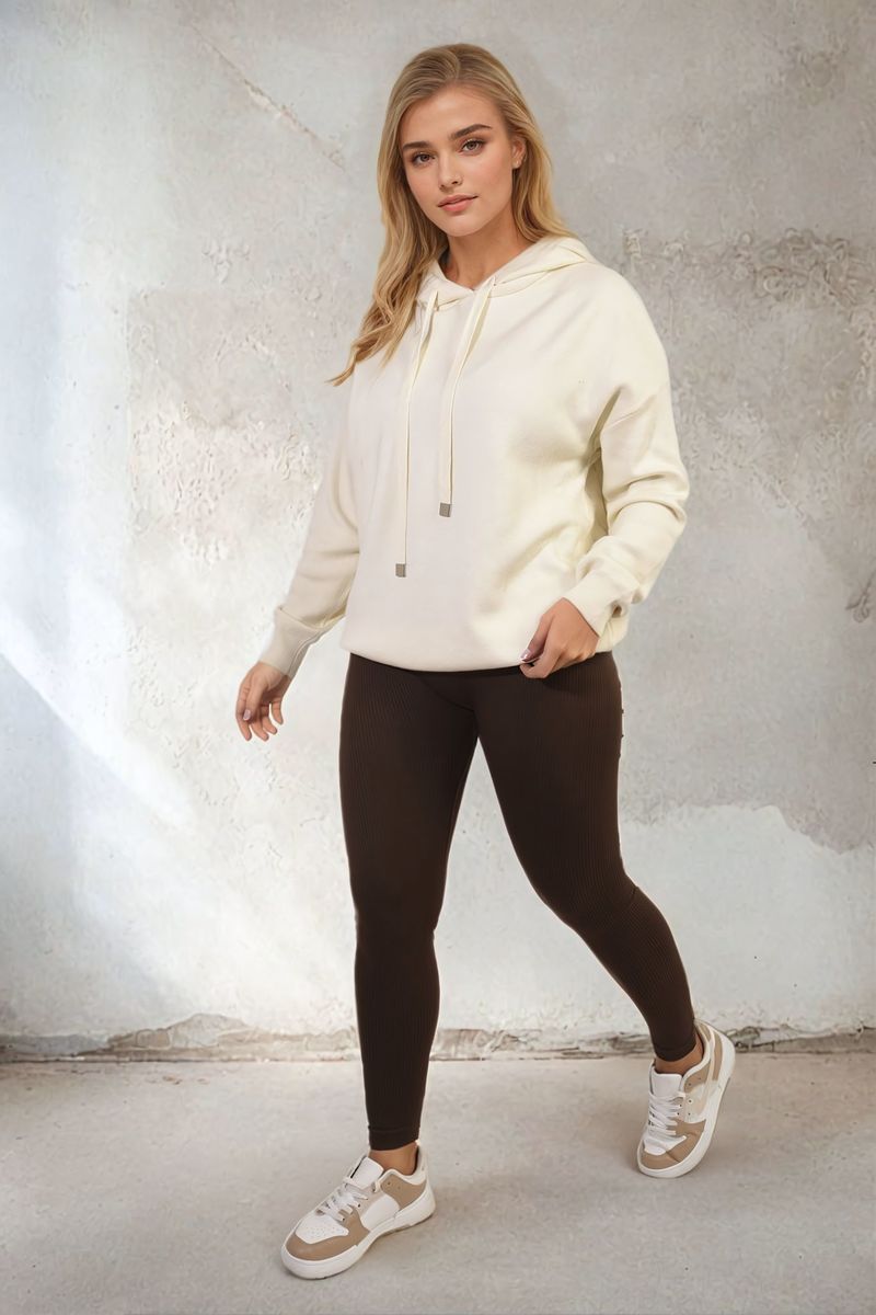 She Wears Glory™ Back Heart Print Knitted Hoodie