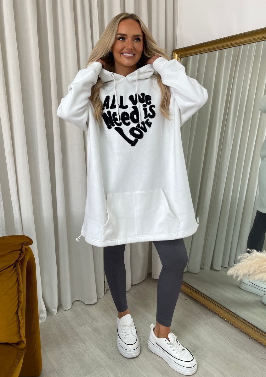 All We Need Is Love Oversized Hoodie - She Wears Glory Beverly Hills