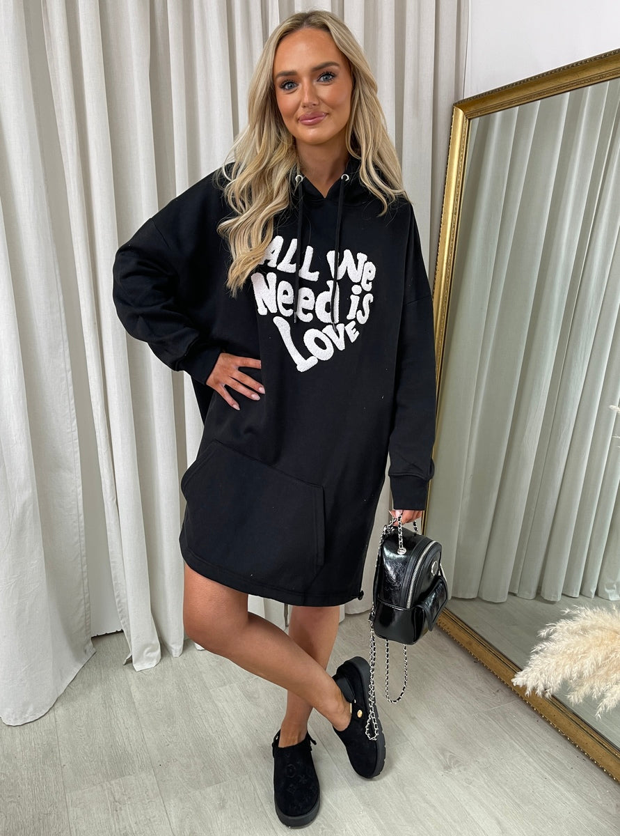 All We Need Is Love Oversized Hoodie - She Wears Glory Beverly Hills