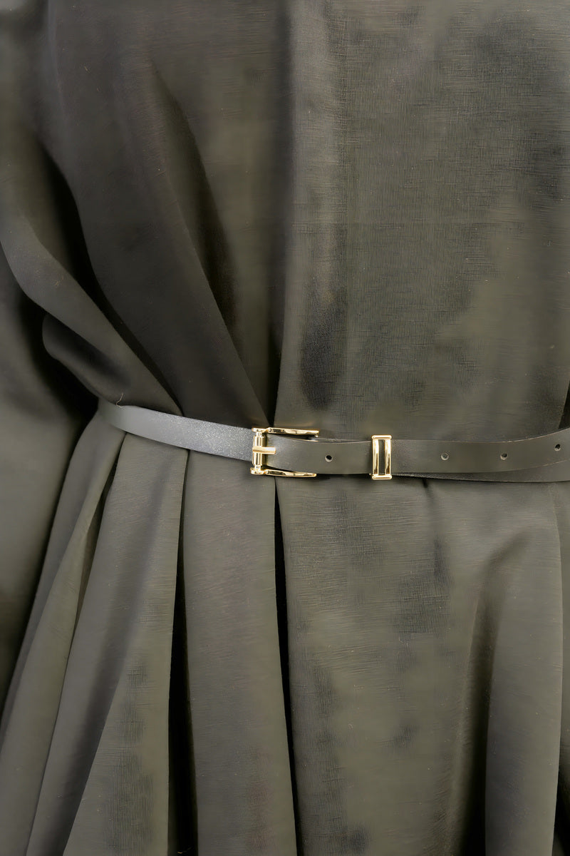 Belted Long Sleeve Mini Balloon Dress - She Wears Glory Beverly Hills