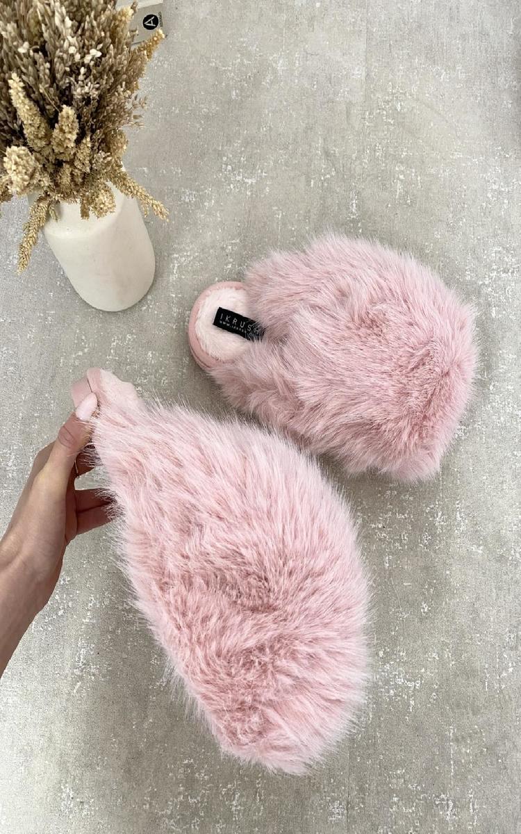 Fluffy Faux Fur Slippers - She Wears Glory Beverly Hills