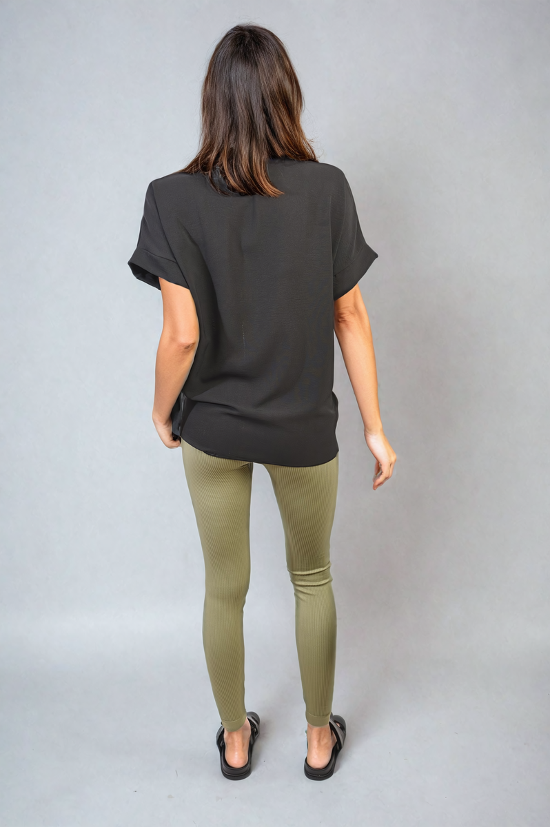She Wears Glory™ V-Neck Twist Front Top