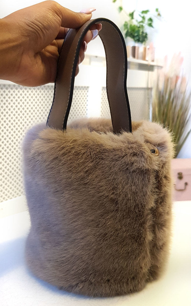 She Wears Glory™ Fluffy Pouch Bag