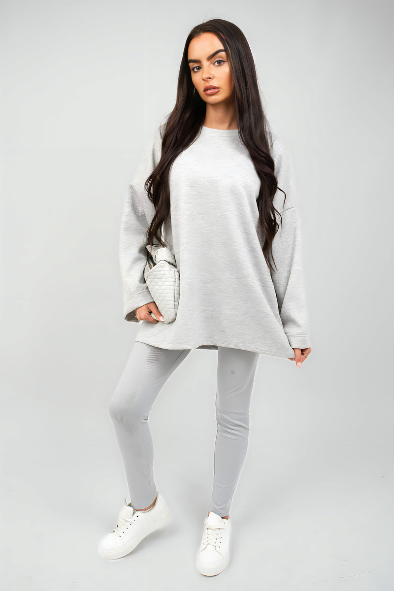 Oversized Long Sleeve Sweatshirt Top - She Wears Glory Beverly Hills