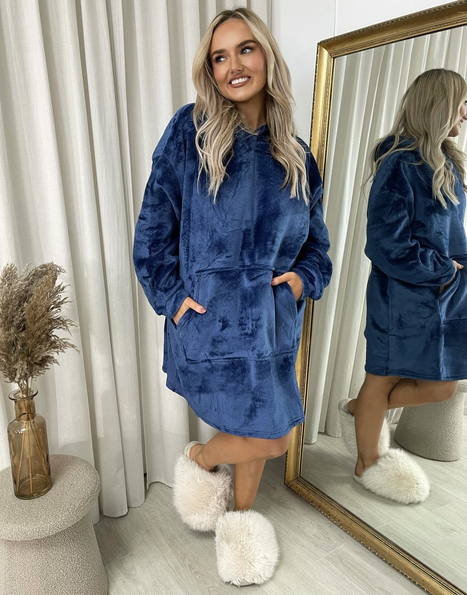 Oversized Fluffy Winter Blanket Hoodie - She Wears Glory Beverly Hills