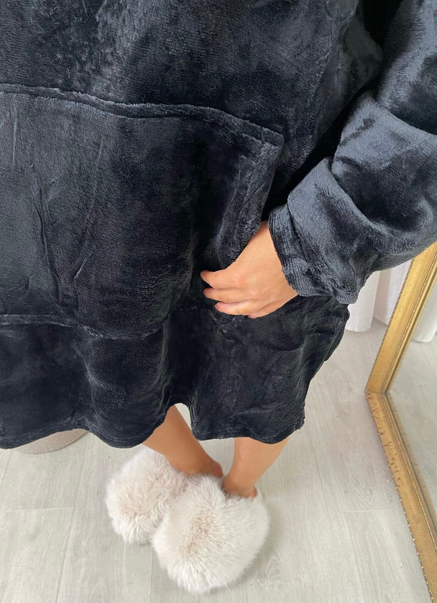 Oversized Fluffy Winter Blanket Hoodie - She Wears Glory Beverly Hills