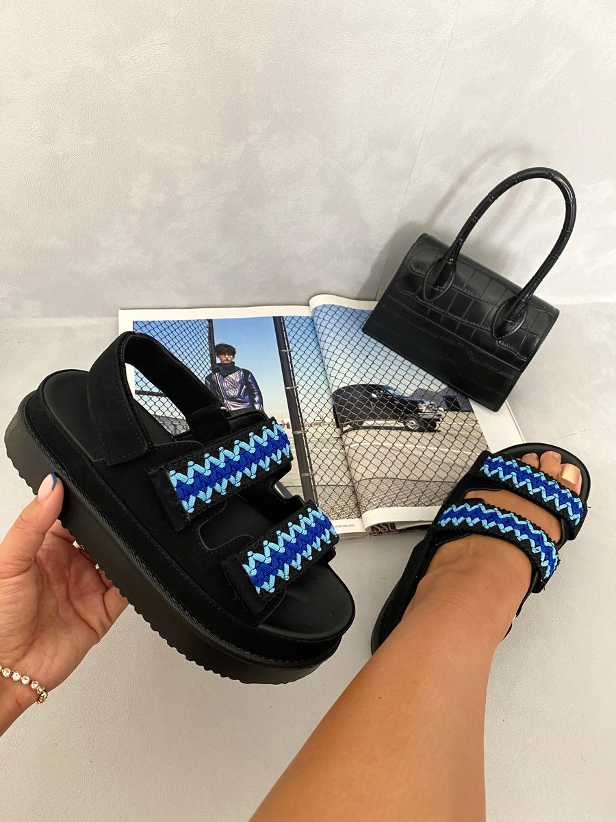 She Wears Glory™ Double Crochet Strap Crochet Chunky Sandals