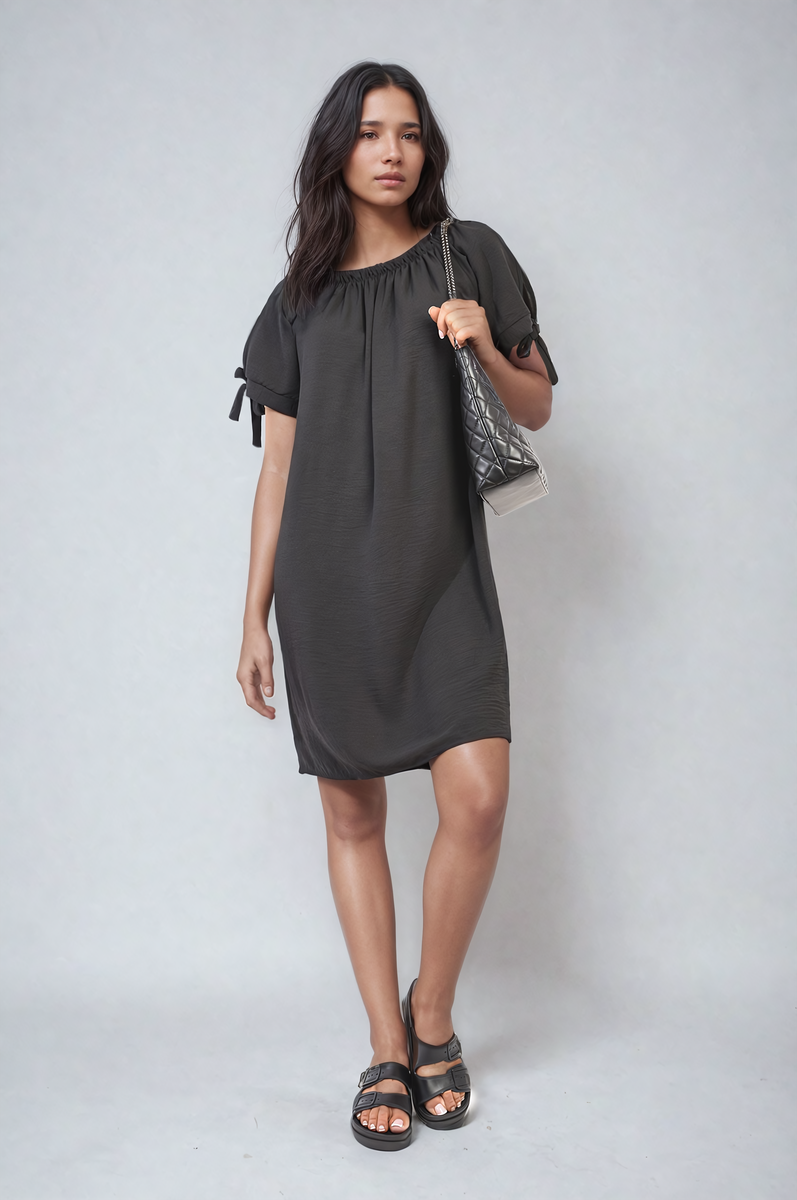 Knot Cuff Off Shoulder Mini Dress - She Wears Glory Beverly Hills