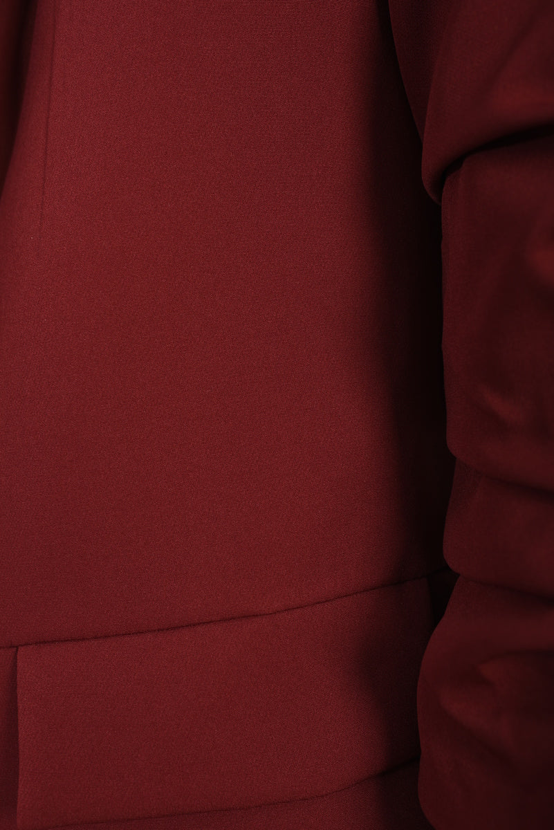 She Wears Glory™ Ruched Sleeve Open Front Blazer Jacket with Front Pockets