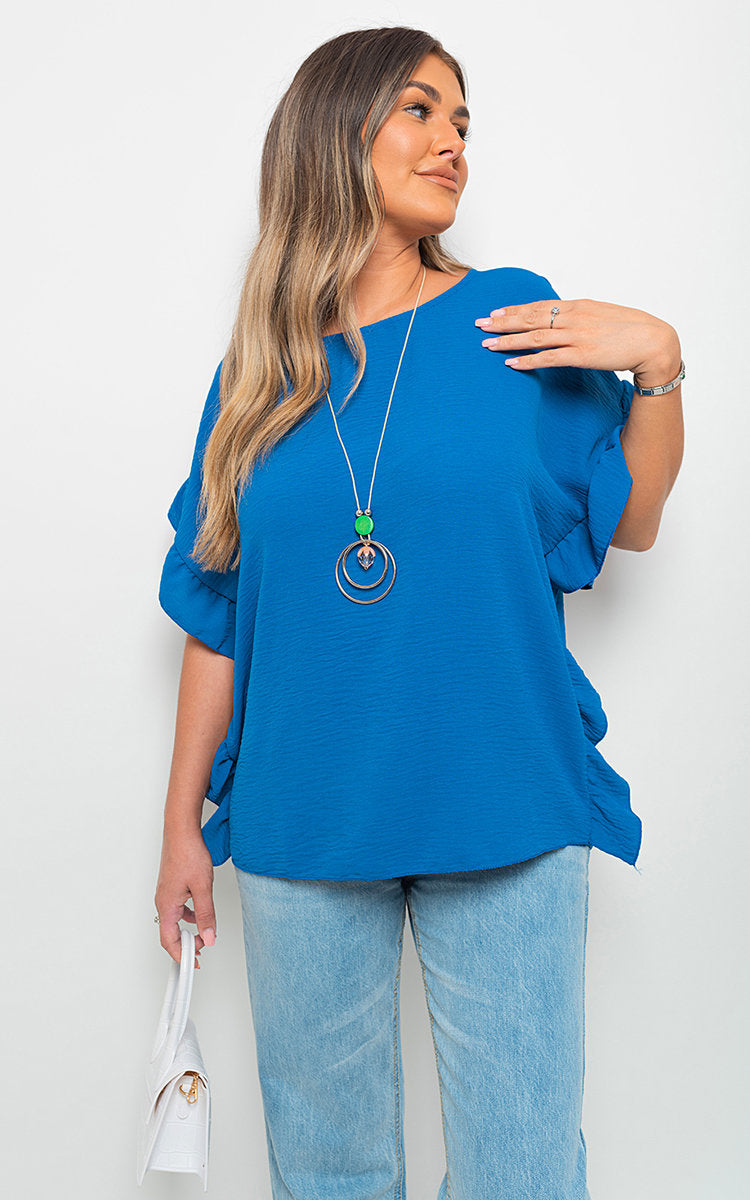She Wears Glory™ Frill Sleeve Top