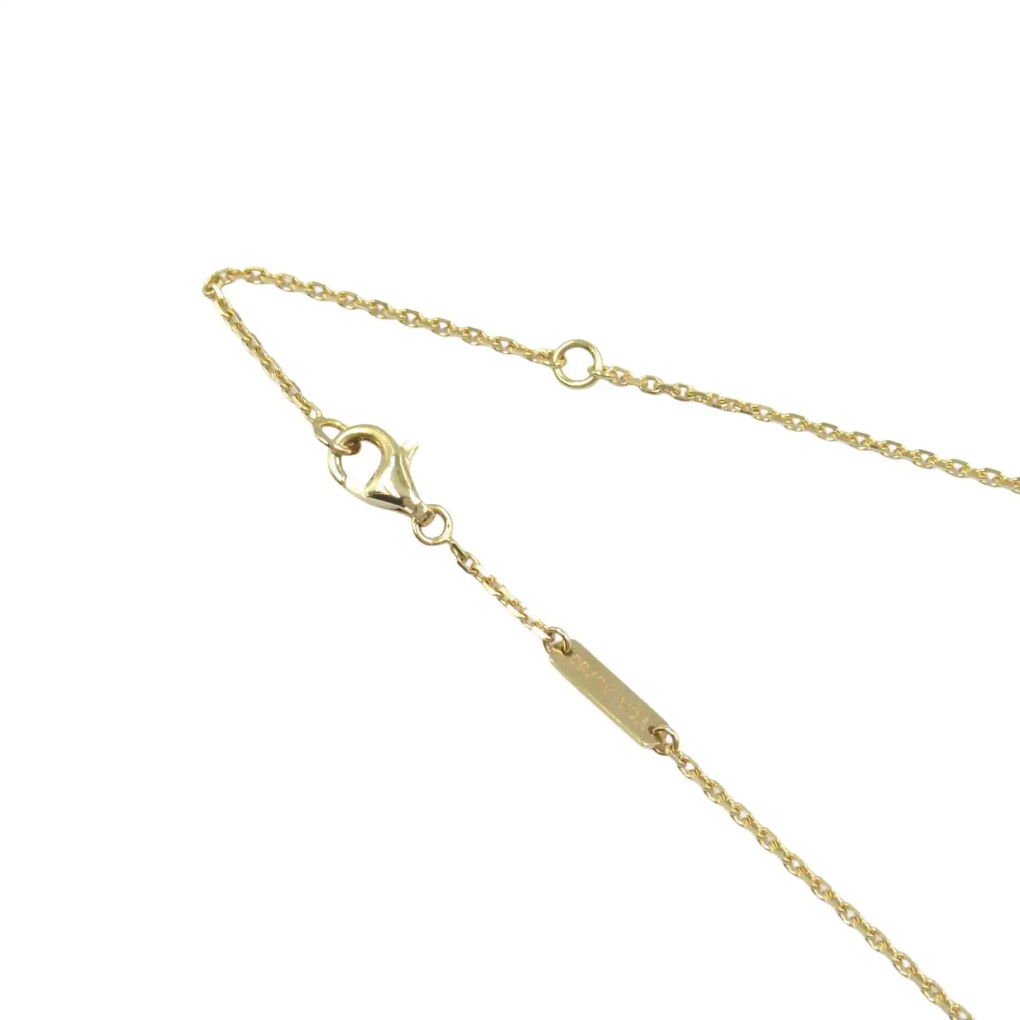 Van cleef and arpels 18K Yellow Gold and Onyx Vintage Alhambra Pendant Necklace