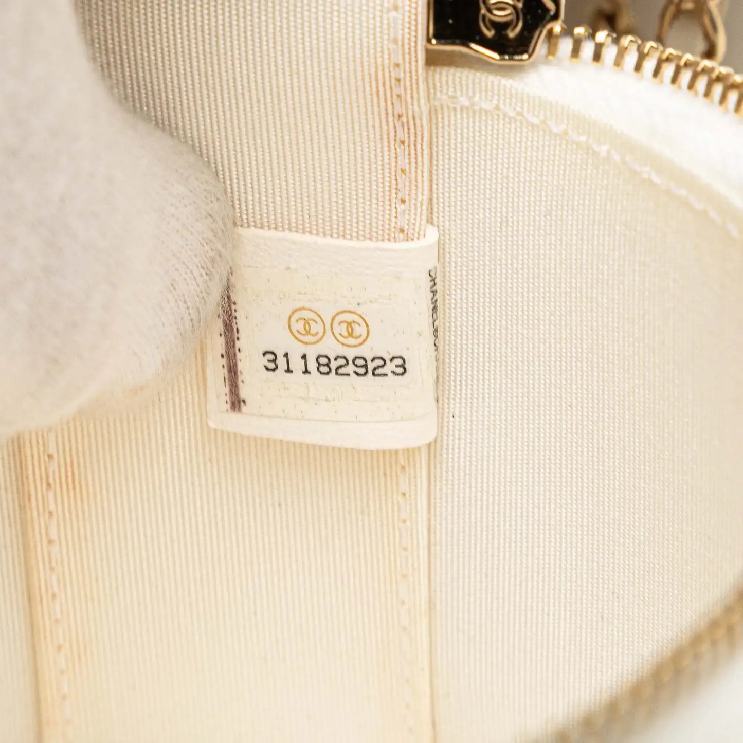 Chanel Quilted Lambskin Leather Chain and Charm Vanity Case