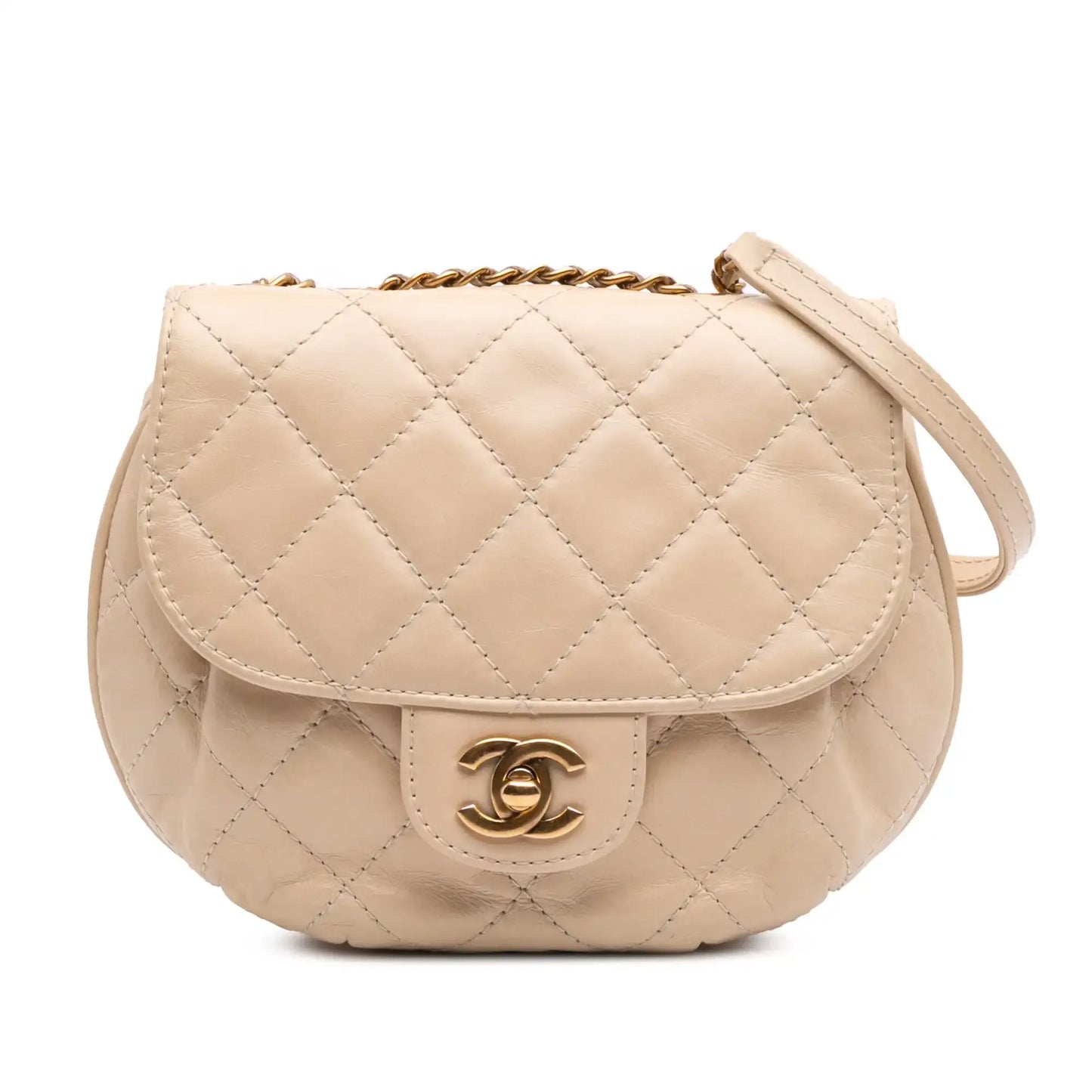 Chanel Small Aged Calfskin Bubble CC Flap
