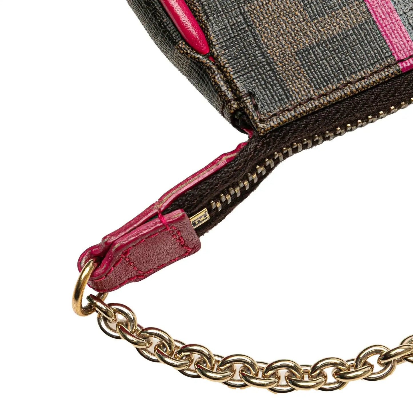 Fendi Zucca Spalmati Chain Pochette