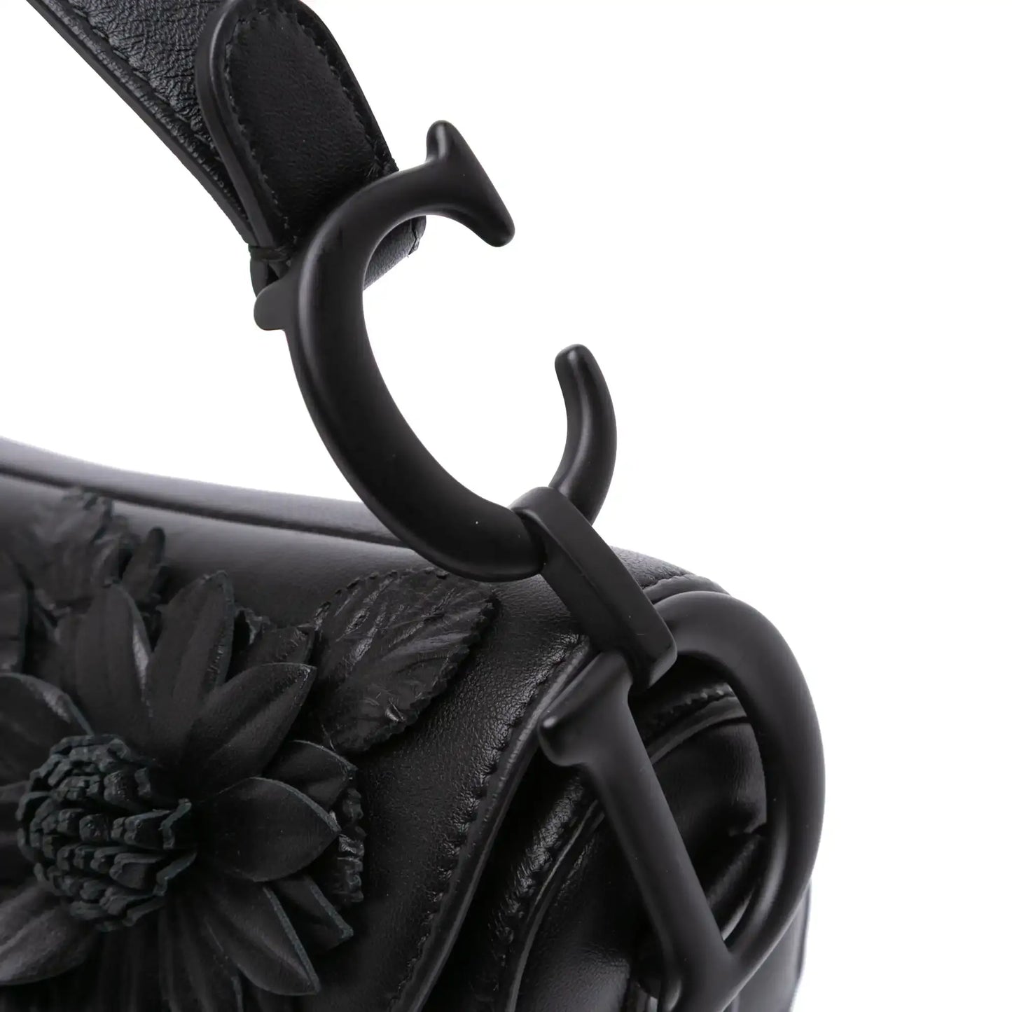 Dior Ultramatte Calfskin 3D Floral Saddle Bag