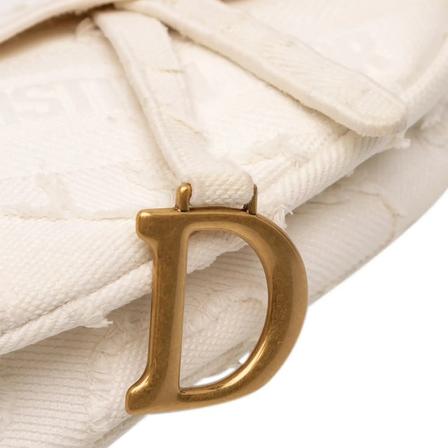 Dior Mini Canvas Embroidered Camouflage Saddle Bag