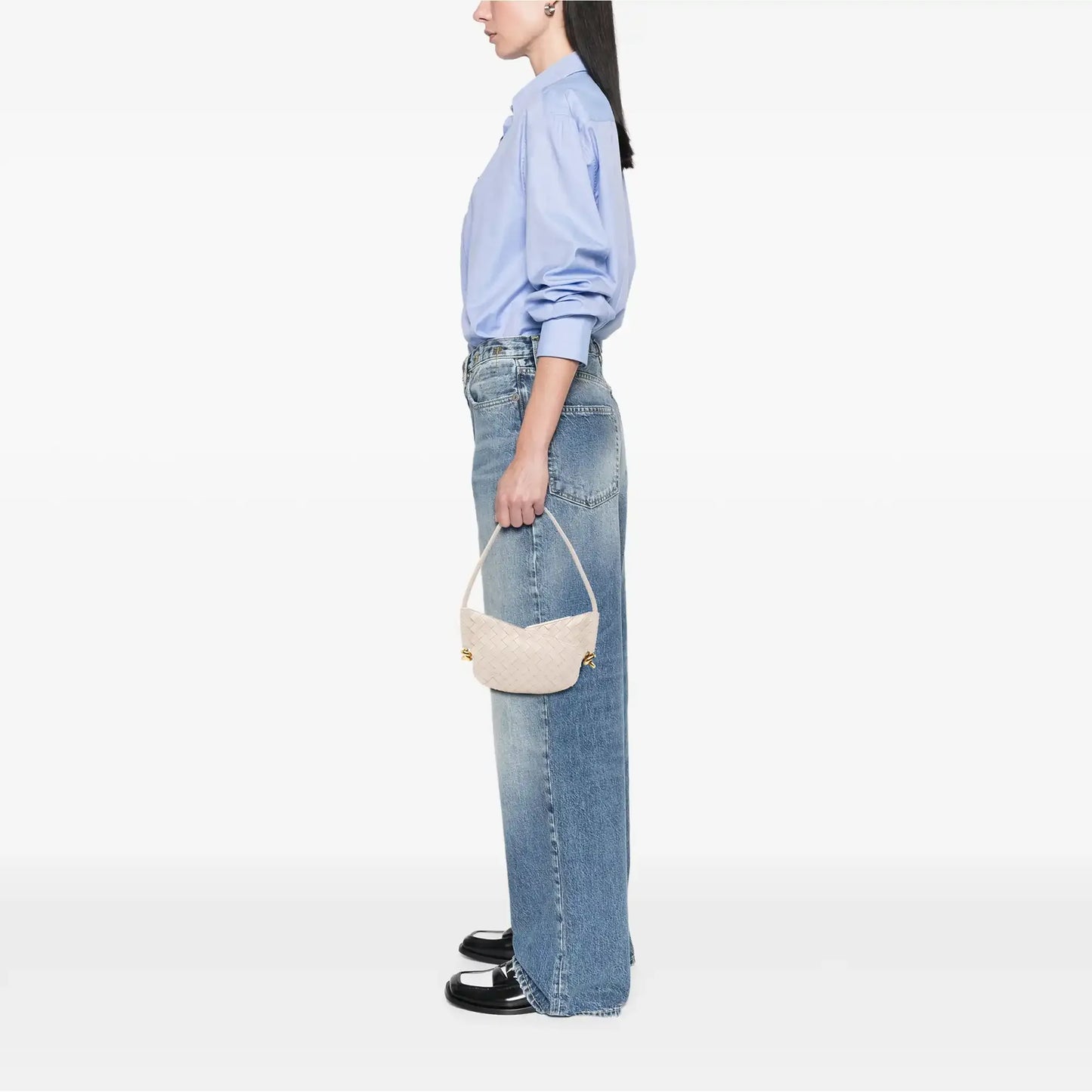 Bottega Veneta Baby Lambskin Intrecciato Solstice Shoulder Bag