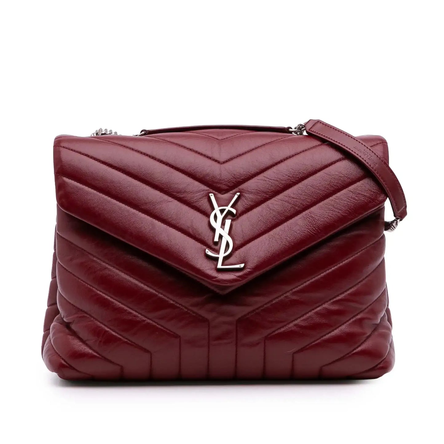 Saint Laurent Medium Matelasse Leather Monogram LouLou Chain Bag