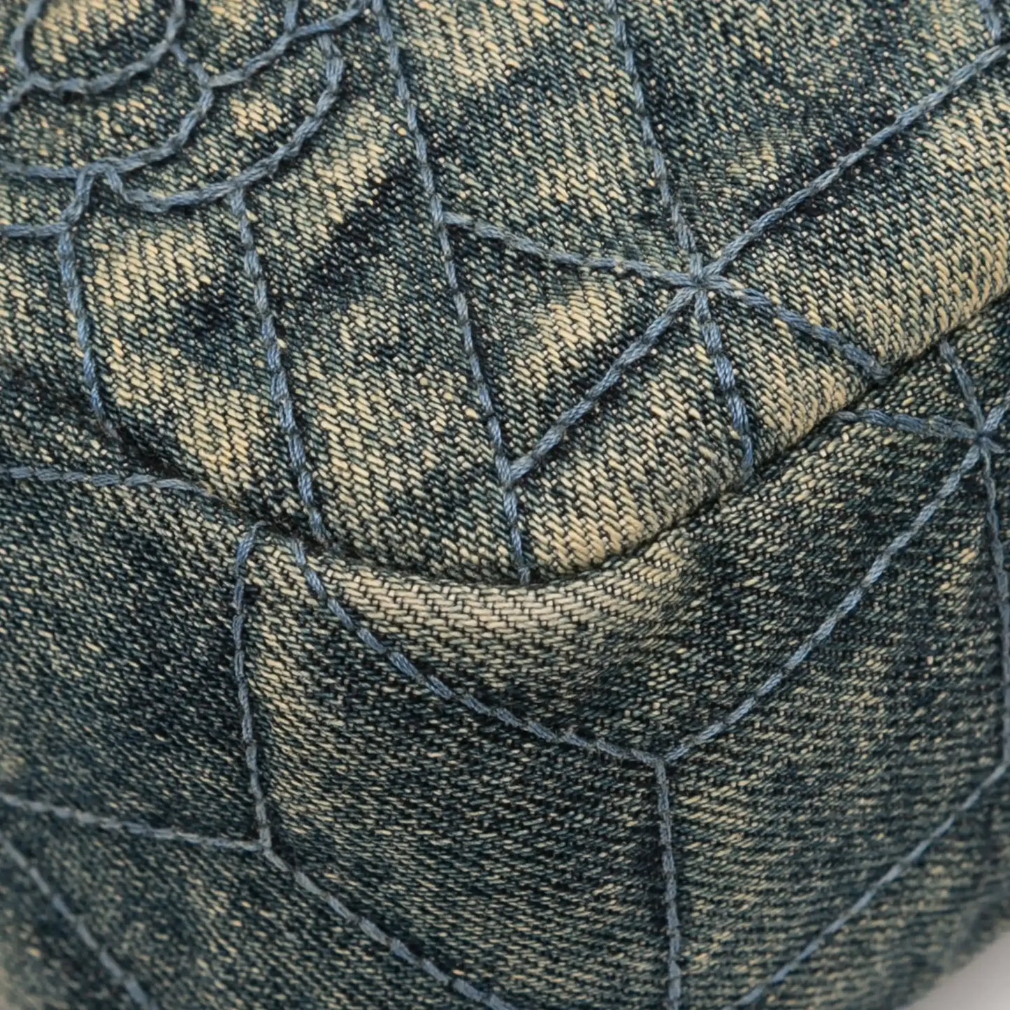 Chanel Medium Embroidered Denim Camellia Flap