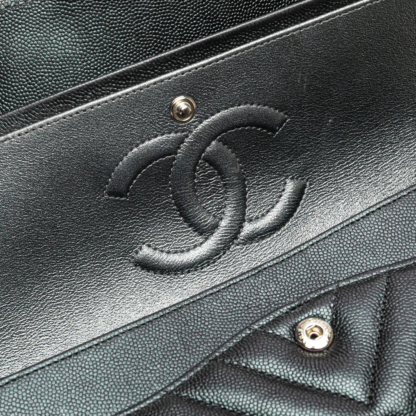 Chanel Medium Classic Chevron Caviar Double Flap