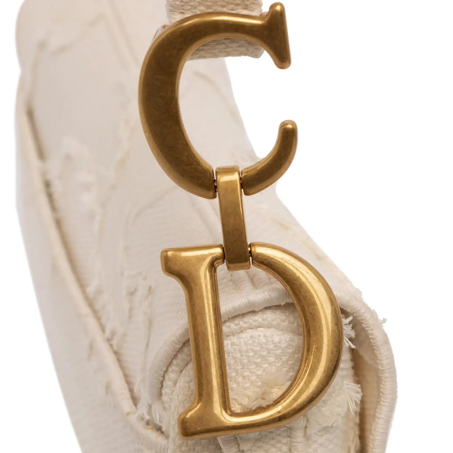 Dior Mini Canvas Embroidered Camouflage Saddle Bag