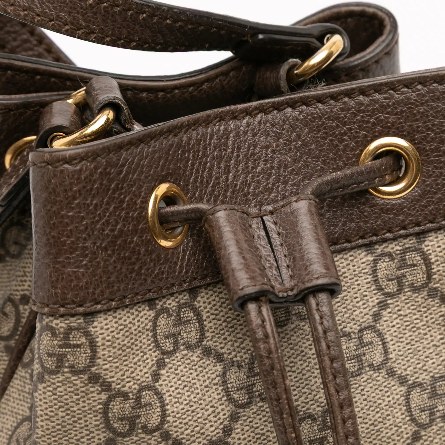 Gucci Mini GG Supreme Web Ophidia Bucket Bag