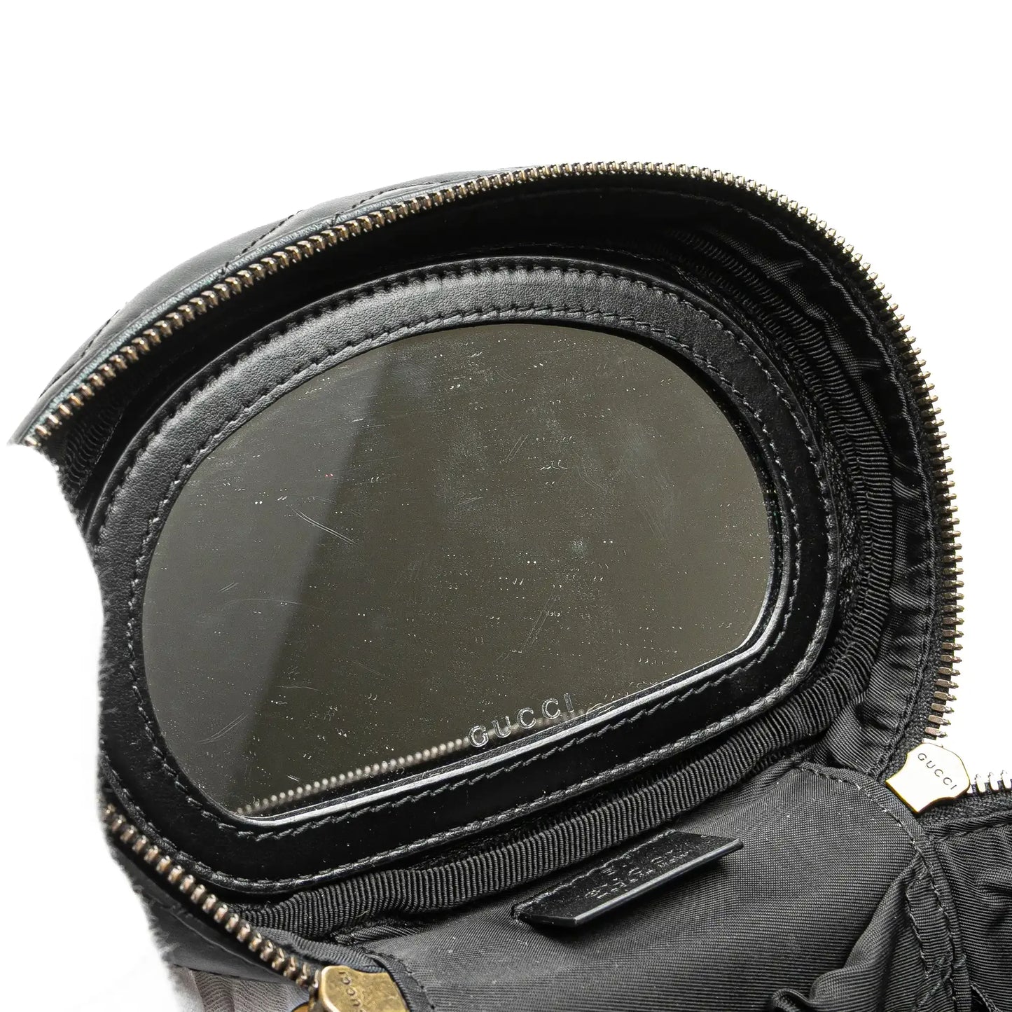 Gucci Mini GG Marmont Round Matelasse Leather Vanity Bag