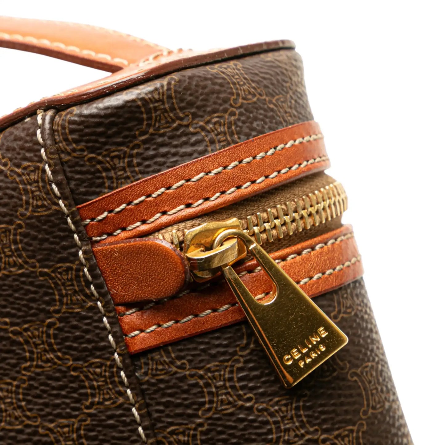 Celine Macadam Coated Canvas Vanity Bag
