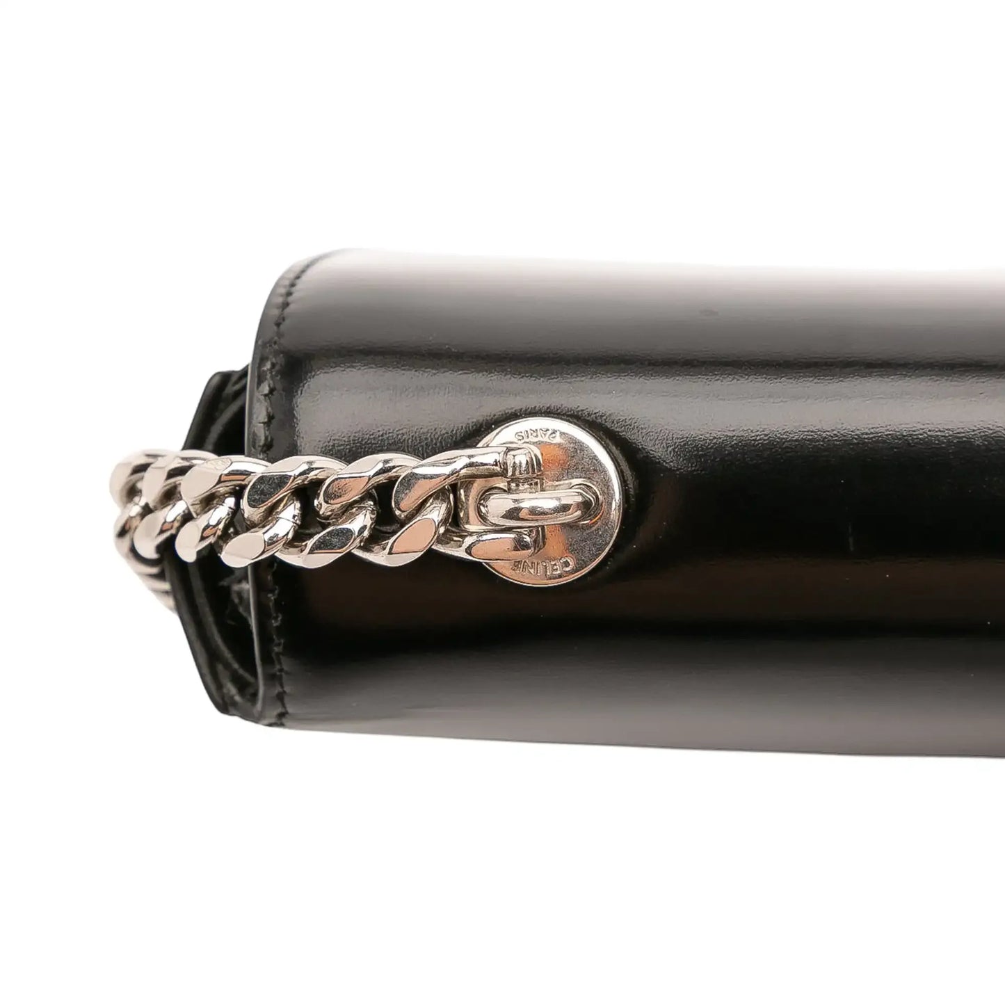 Celine Shiny Calfskin Claude Chain Shoulder Bag